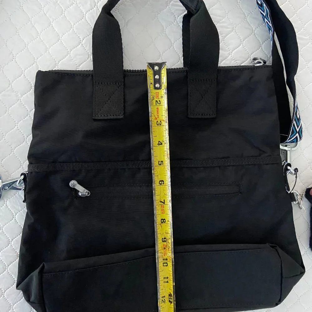 Kipling Eleva Convertible Crossbody Shoulder Bag Tote Black New With Tags (NWT)